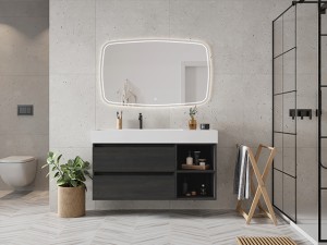 Infinity 80cm shadow + regaal 40cm + Elegance asymmetrisch + spiegel Rock