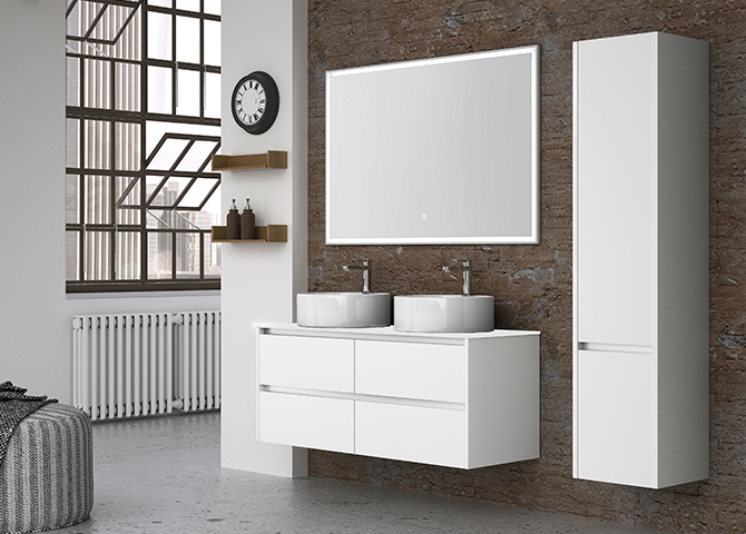 Dante 120 cm wit hoogglans